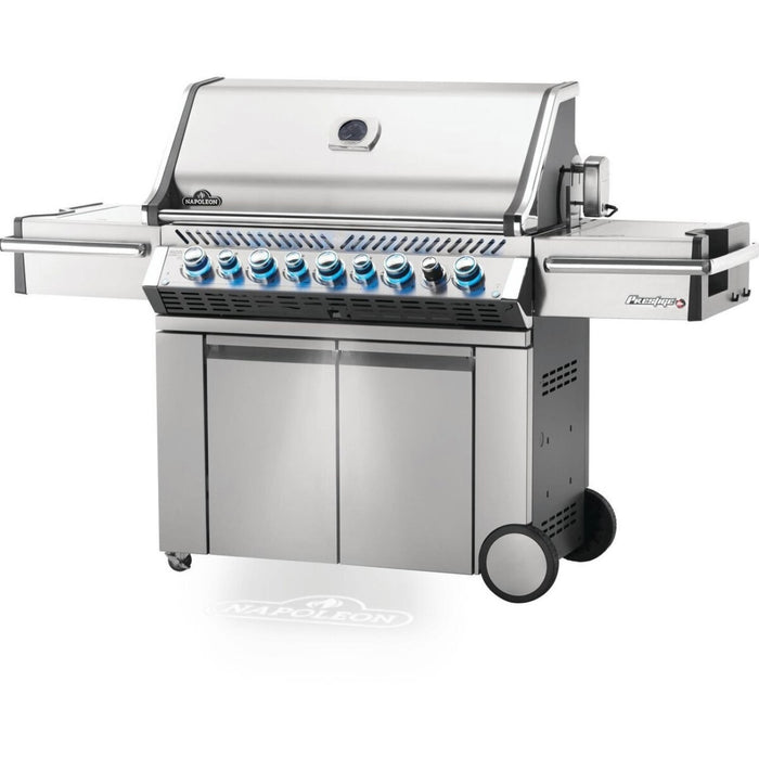 Napoleon Prestige PRO 665 Gas Grill With Infrared Rear Burner, Infrared Side Burner, & Rotisserie Kit