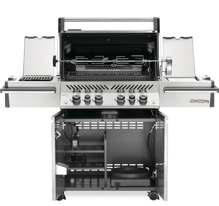 Napoleon Prestige PRO 500 Gas Grill With Infrared Rear Burner, Infrared Side Burners, & Rotisserie Kit