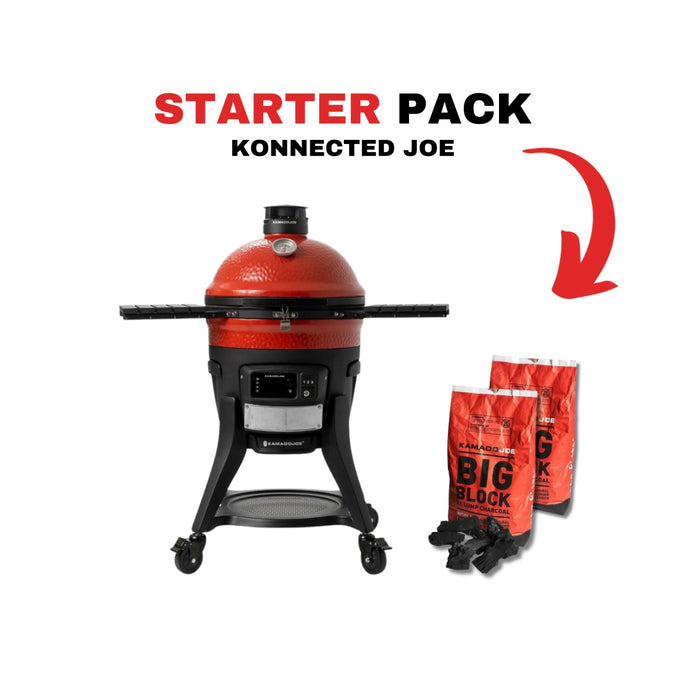 Kamado Joe Konnected Joe Auto-Ignition and Temperature Control Digital Charcoal Grill and Smoker Bundle - KJ15041123