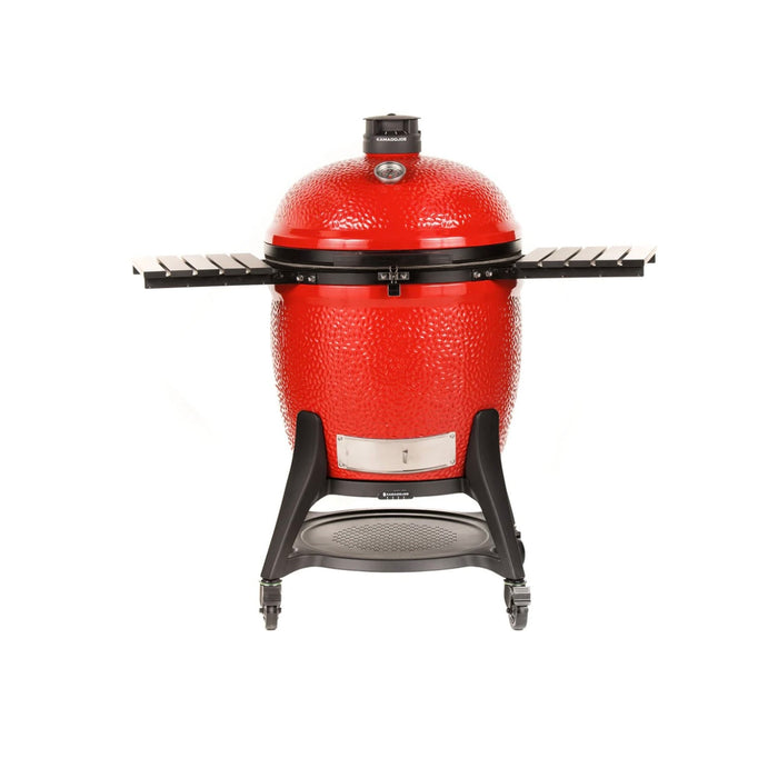 Kamado Joe 24-Inch Red Big Joe III Ceramic Charcoal Grill With Cart Bundle - KJ15041021