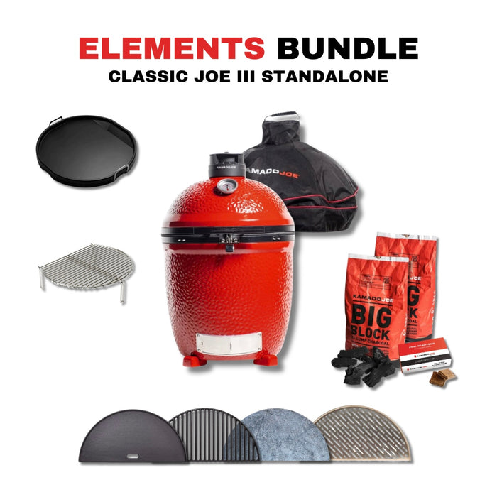 Kamado Joe Classic Joe III Standalone 18-inch Charcoal Grill Bundle - KJ15040721