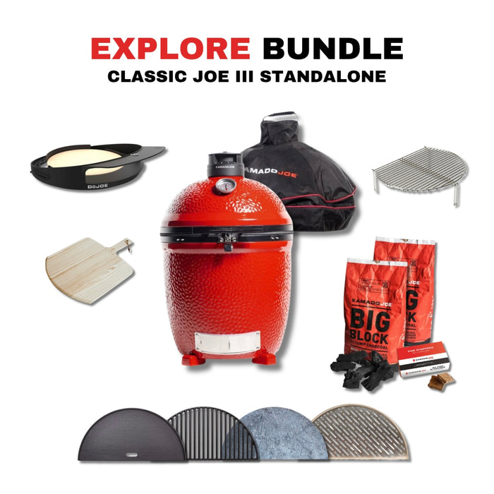 Kamado Joe Classic Joe III Standalone 18-inch Charcoal Grill Bundle - KJ15040721