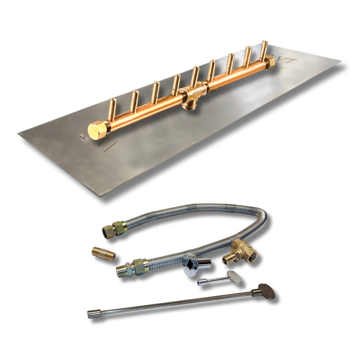 Warming Trends 90K BTU Crossfire CFBL Linear Brass Burner With Waterstop