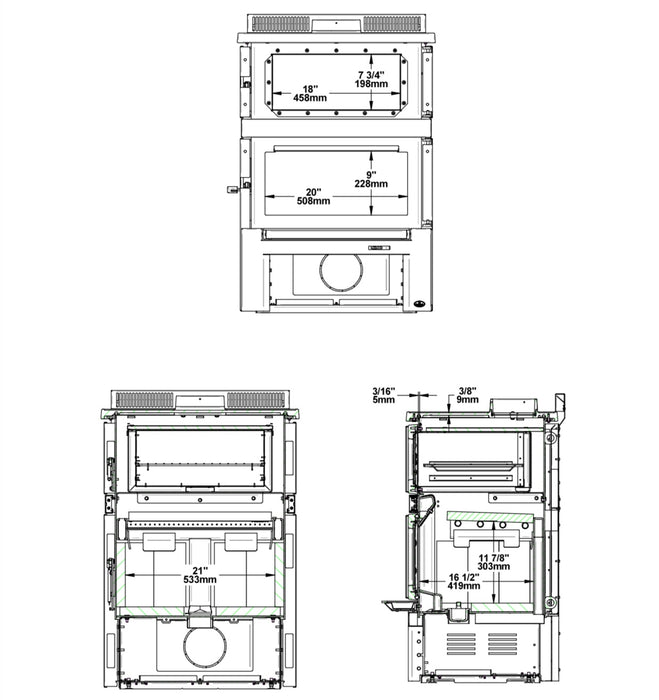 Osburn Gusto Wood Burning Cookstove With 30% Tax Credit Eligibility - OB02047