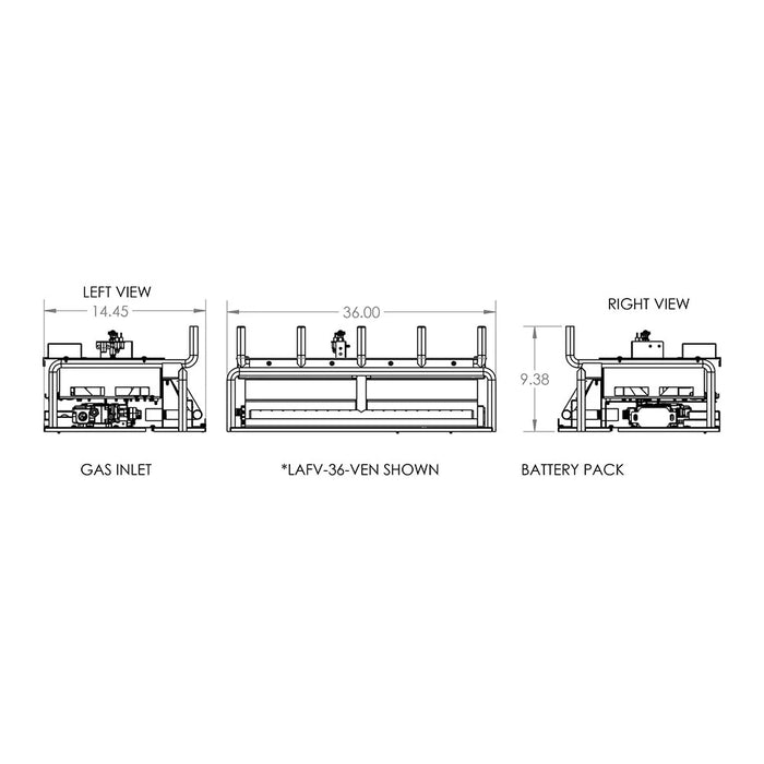 Grand Canyon GFWOC GlowFire Arizona Weathered Oak Charred Gas Logs Only