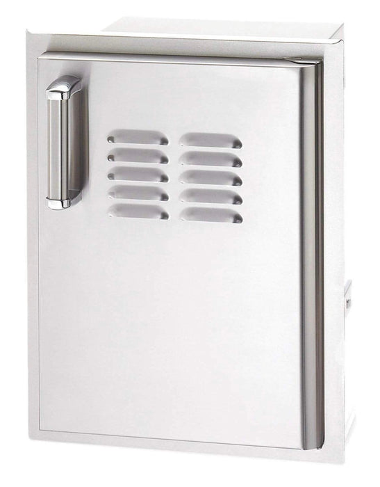 Fire Magic Premium Flush 14-Inch Right-Hinged Soft Close Louvered Single Access Door With Propane Tank Storage - 53820SC-TR