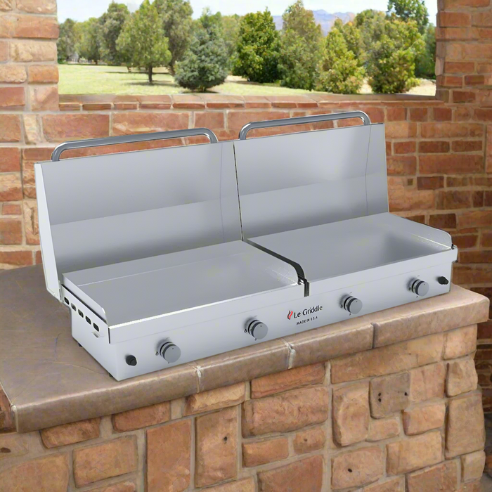 Le Griddle The Grand Texan 4-Burner Built-In / Counter Top Gas Griddle - GFE160