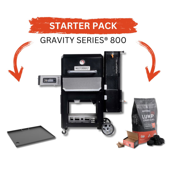 Masterbuilt Gravity Series 800 Digital Charcoal Griddle + Grill + Smoker Bundle - MB20040221