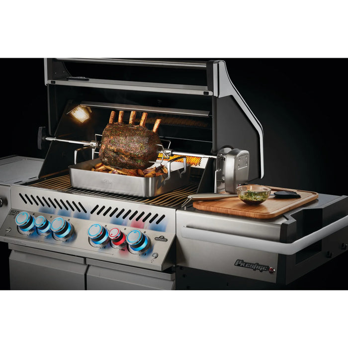 Napoleon Prestige PRO 500 Gas Grill With Infrared Rear Burner, Infrared Side Burners, & Rotisserie Kit