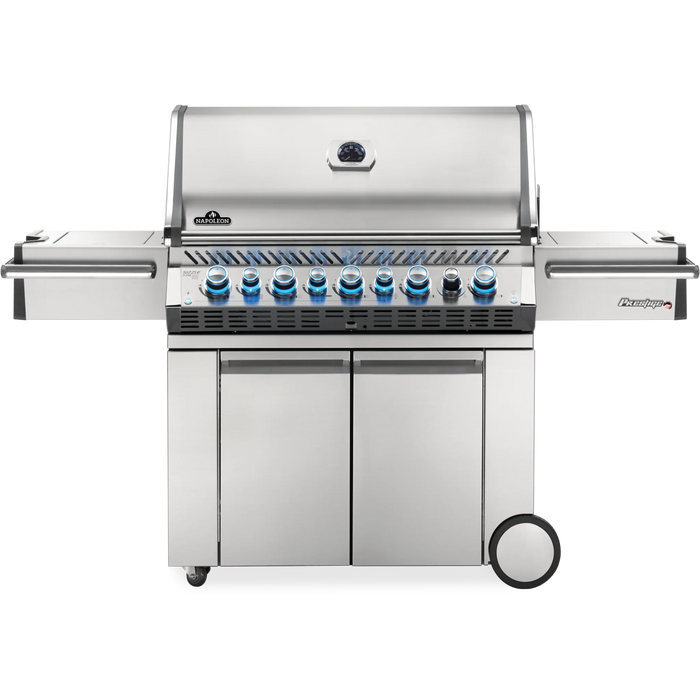 Napoleon Prestige PRO 665 Gas Grill With Infrared Rear Burner, Infrared Side Burner, & Rotisserie Kit