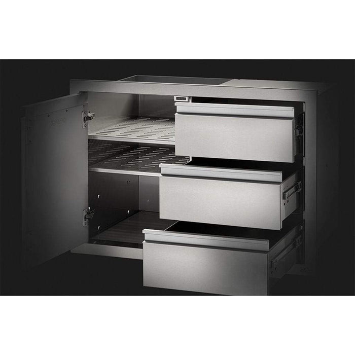 Napoleon Built-In 42" X 24" Large Single Door & Triple Drawer Combo - BI-4224-1D3DR