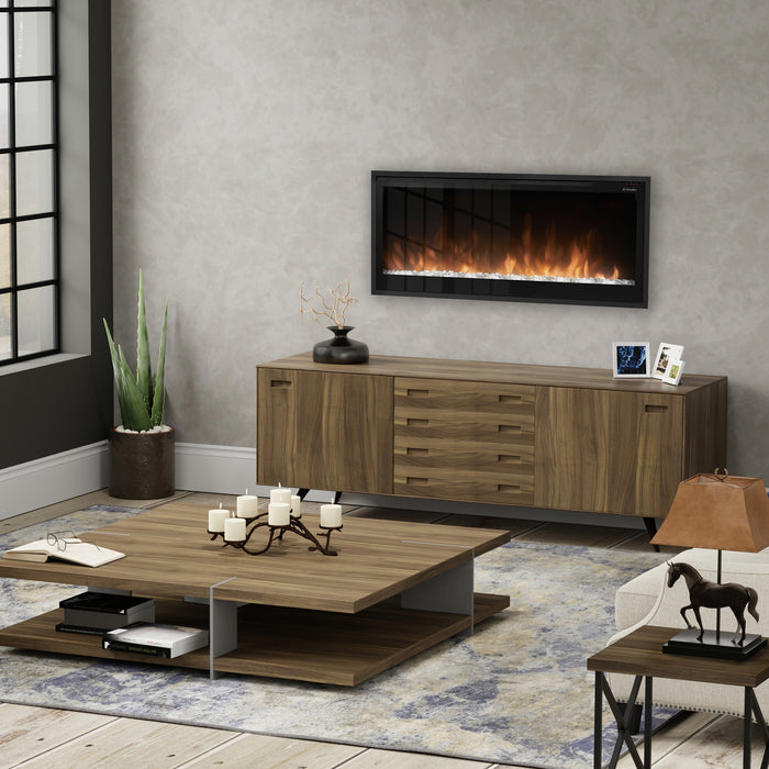 Dimplex Multi-Fire Slim 42-Inch Built-In Linear Electric Fireplace - PLF4214-XS