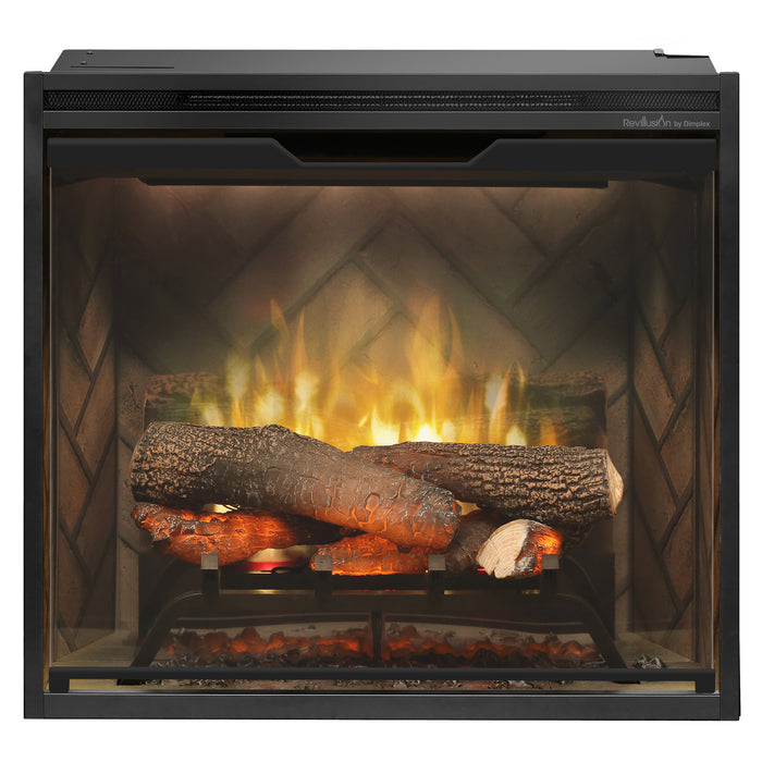 Dimplex Revillusion 24-Inch Built-In Electric Firebox, Herringbone Brick - RBF24DLX