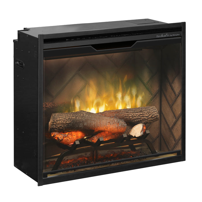 Dimplex Revillusion 24-Inch Built-In Electric Firebox, Herringbone Brick - RBF24DLX