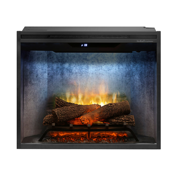 Dimplex Revillusion 30-Inch Built-In Firebox With Front Glass & Plug-Kit, Weathered Concrete - RBF30WC-FG