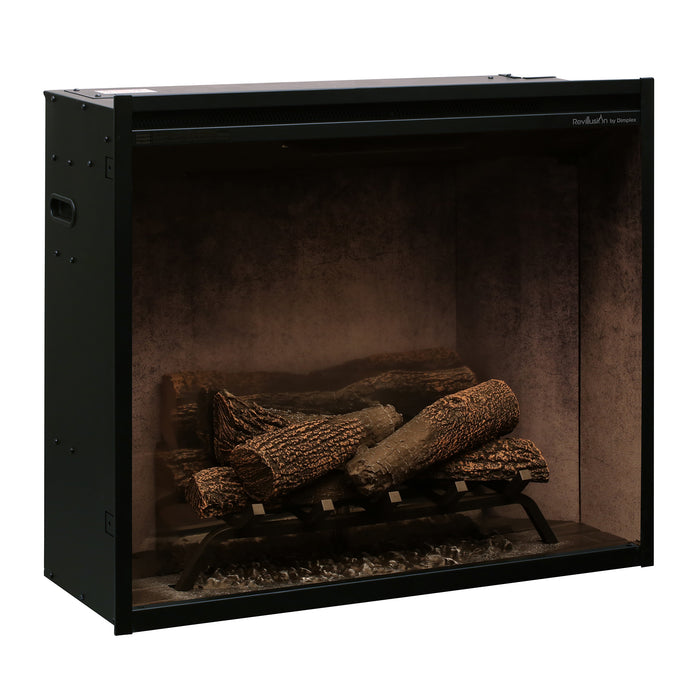 Dimplex Revillusion 30-Inch Built-In Firebox With Front Glass & Plug-Kit, Weathered Concrete - RBF30WC-FG