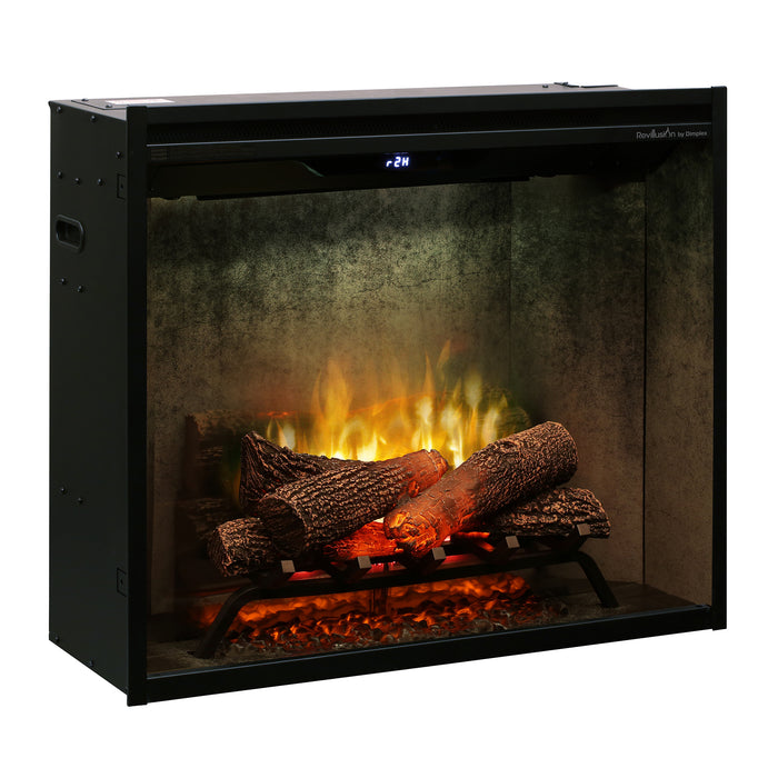 Dimplex Revillusion 30-Inch Built-In Firebox With Front Glass & Plug-Kit, Weathered Concrete - RBF30WC-FG