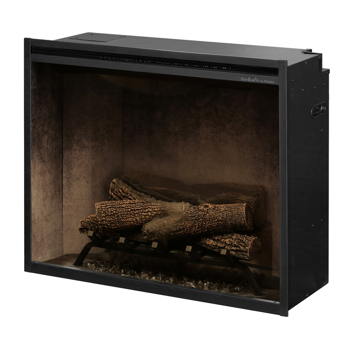 Dimplex Revillusion 30-Inch Built-In Firebox With Front Glass & Plug-Kit, Weathered Concrete - RBF30WC-FG