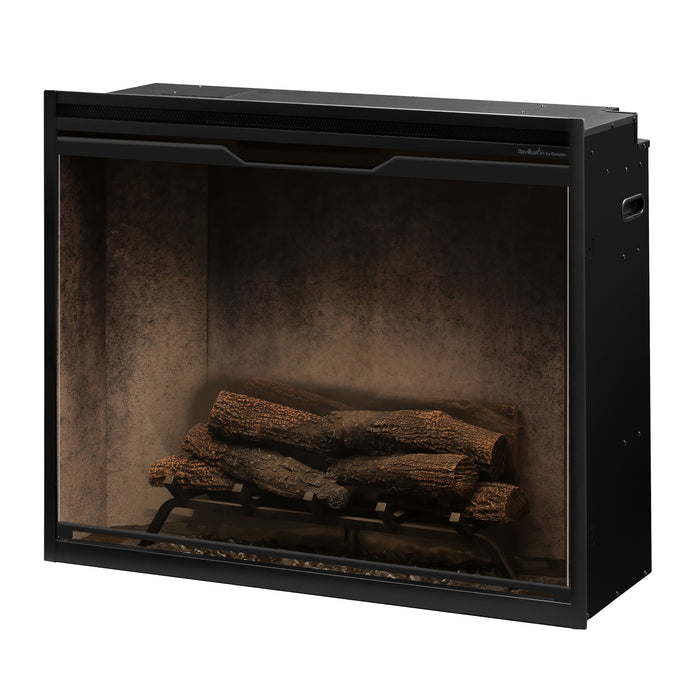 Dimplex Revillusion Portrait 36-Inch Built-In Electric Firebox With Glass & Plug Kit Weathered Concrete - RBF36PWC-FG