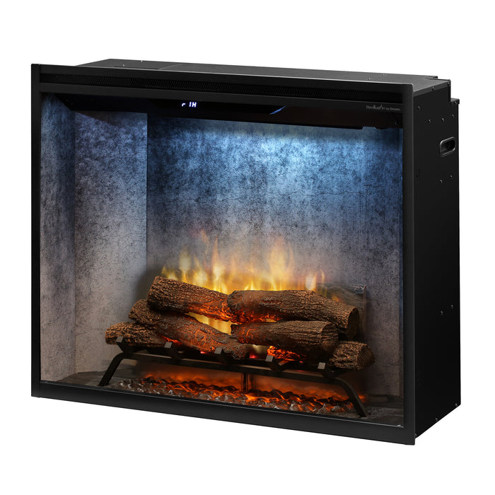 Dimplex Revillusion Portrait 36-Inch Built-In Electric Firebox With Glass & Plug Kit Weathered Concrete - RBF36PWC-FG