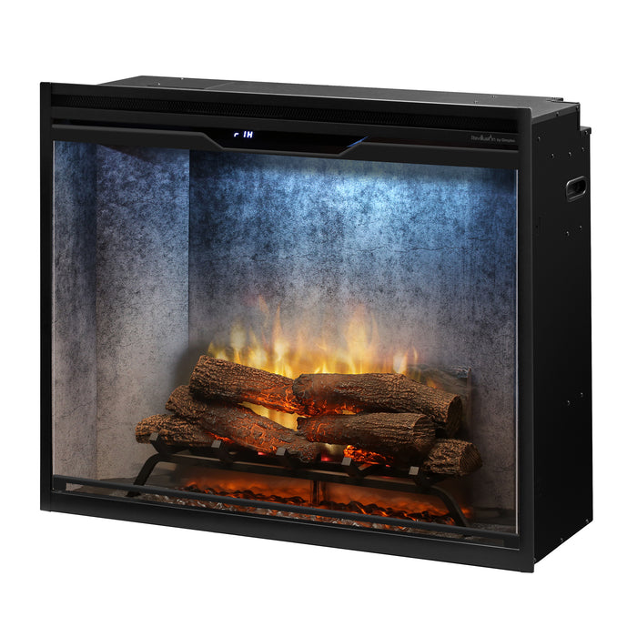 Dimplex Revillusion Portrait 36-Inch Built-In Electric Firebox With Glass & Plug Kit Weathered Concrete - RBF36PWC-FG