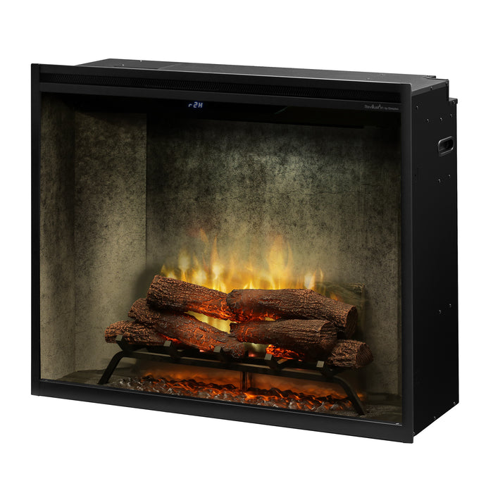 Dimplex Revillusion Portrait 36-Inch Built-In Electric Firebox With Glass & Plug Kit Weathered Concrete - RBF36PWC-FG