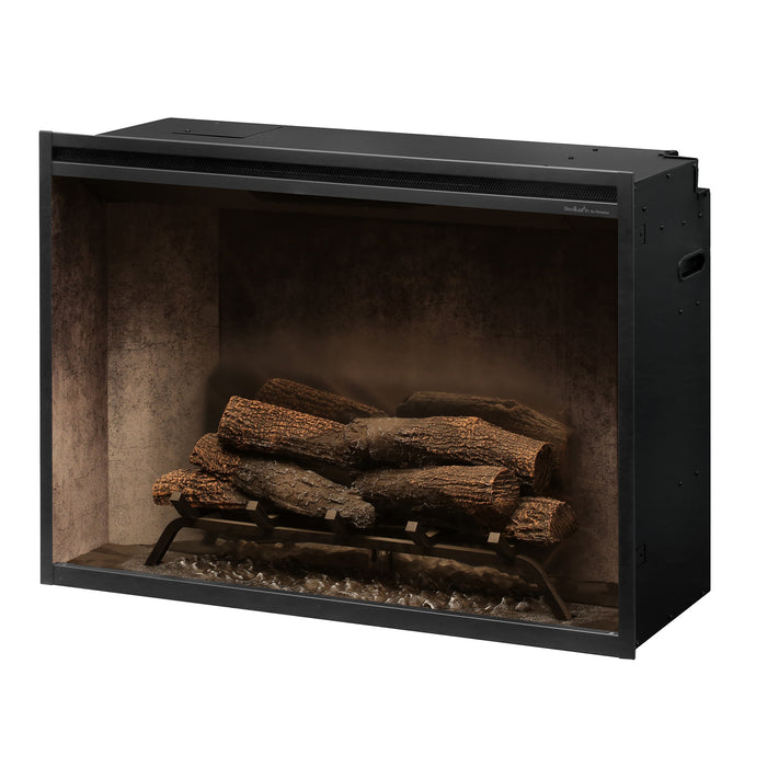 Dimplex Revillusion 36-Inch Built-In Firebox With Glass Pane & Plug Kit, Weathered Concrete - RBF36WC-FG