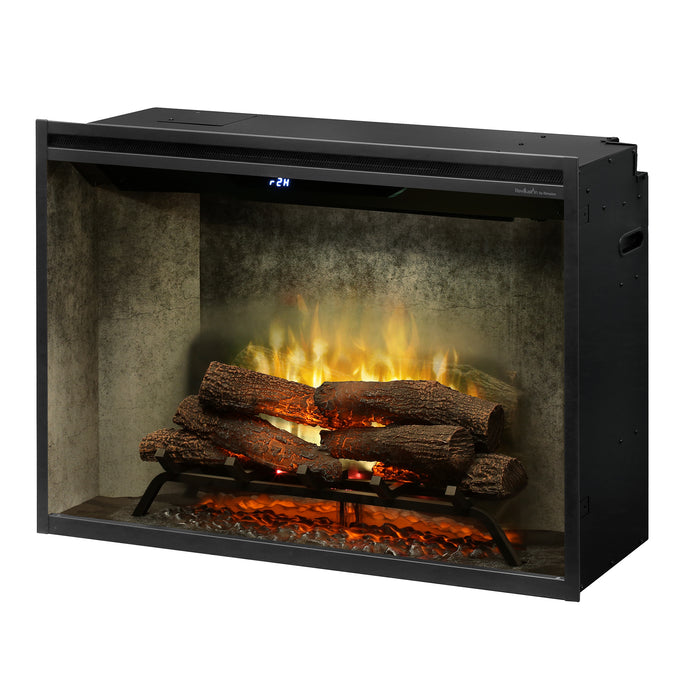 Dimplex Revillusion 36-Inch Built-In Firebox With Glass Pane & Plug Kit, Weathered Concrete - RBF36WC-FG