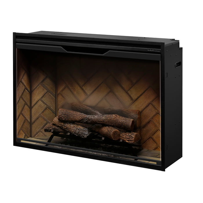 Dimplex Revillusion 42-Inch Built-In Electric Firebox With Glass & Plug Kit Herringbone Brick - RBF42-FG