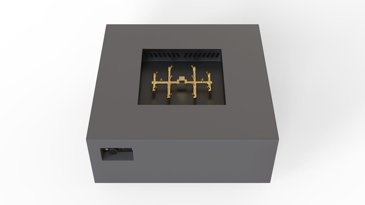 Warming Trends AON 40-Inch Square Gas Fire Table With 140K BTU Crossfire Brass Burner