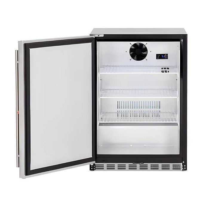 Summerset 24-Inch 5.3 Cu. Ft. Deluxe Left Hinge Outdoor Rated Compact Refrigerator - SSRFR-24DR