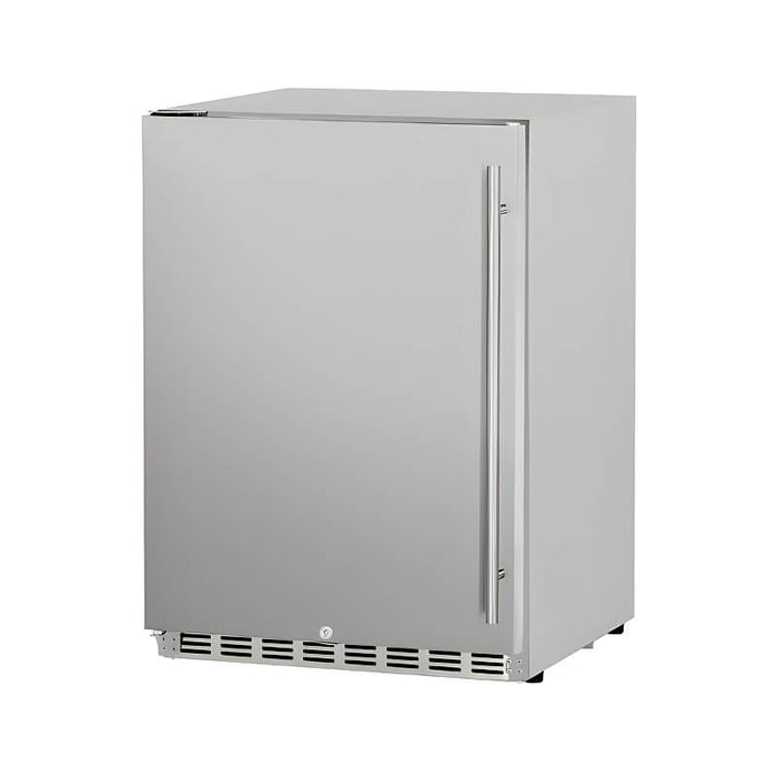 Summerset 24-Inch 5.3 Cu. Ft. Deluxe Left Hinge Outdoor Rated Compact Refrigerator - SSRFR-24DR