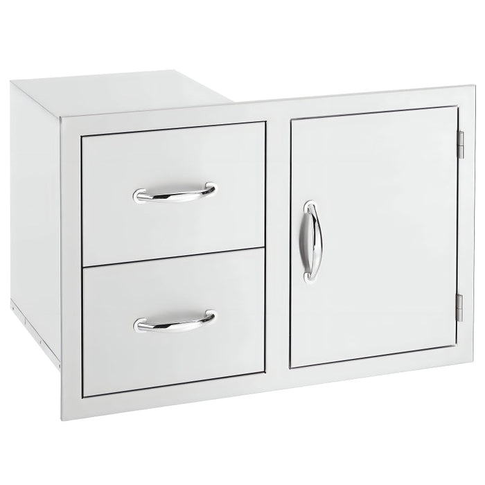 Summerset 33-Inch Flush Mount 2 Drawer & Access Door Combo - SSDC2-33