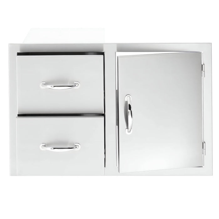 Summerset 33-Inch Flush Mount 2 Drawer & Access Door Combo - SSDC2-33