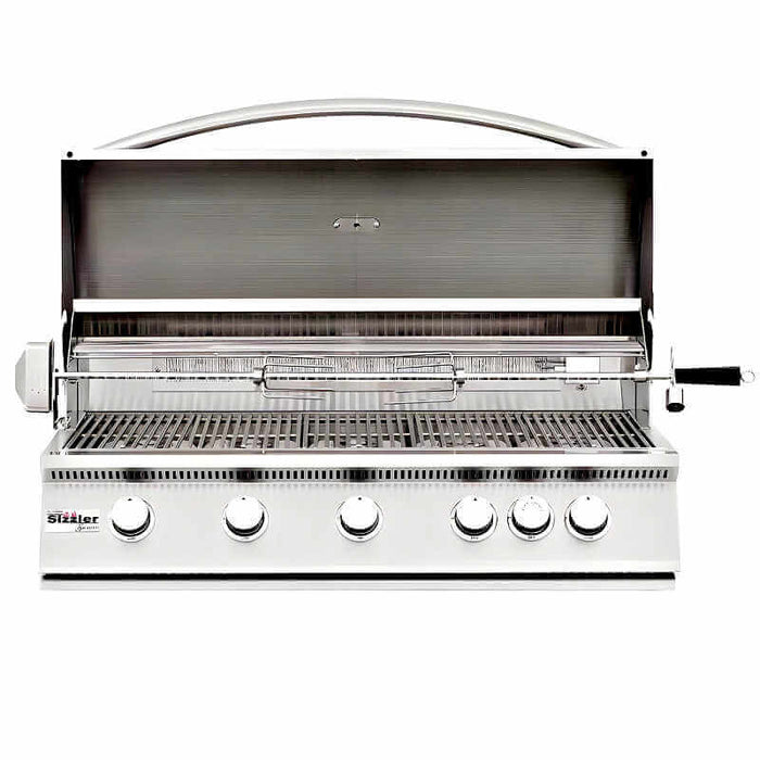 Summerset Sizzler 40-Inch 5-Burner Built-In Natural Gas Grill With Rear Infrared Burner - SIZ40-NG