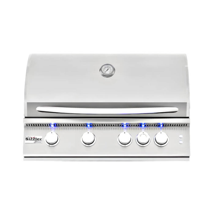 Summerset Sizzler Pro 32-Inch 4-Burner Built-In Natural Gas Grill With Rear Infrared Burner - SIZPRO32-NG