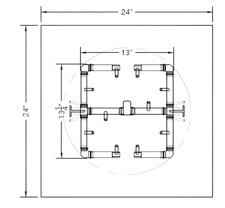 Warming Trends Crossfire UPK Universal Paver Kit For 23-25-Inch Square Opening