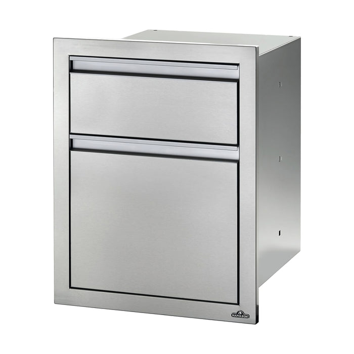 Napoleon 18x24-Inches Stainless Steel Double Drawer - BI-1824-2DR