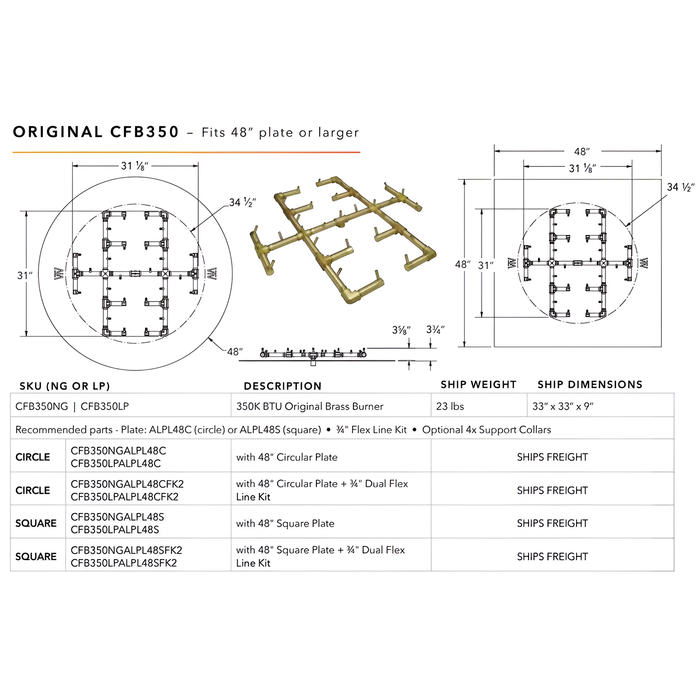 Ultimate Crossfire Bundle: Warming Trends Crossfire CFB Original Brass Burner Bundle