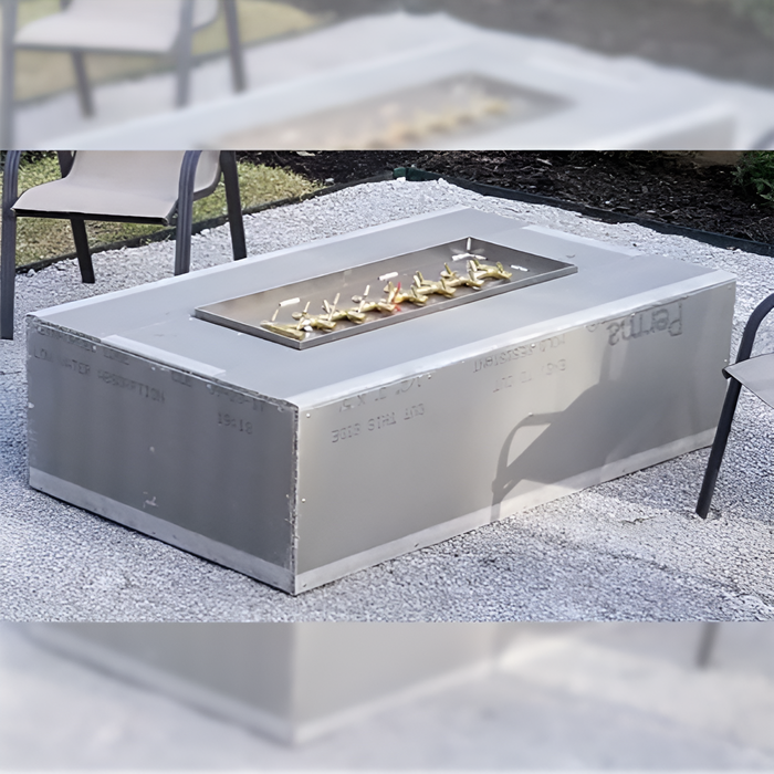 Warming Trends 60x36x18-Inch Crossfire FRT Rectangular Tree-Style Aluminum Frame With Concrete Board Attached Ready-To-Finish Fire Pit Kit