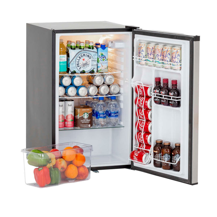 Summerset 21-Inch 4.5 Cubic Feet Compact Outdoor Rated Refrigerator With Reversible Door - SSRFR-21S