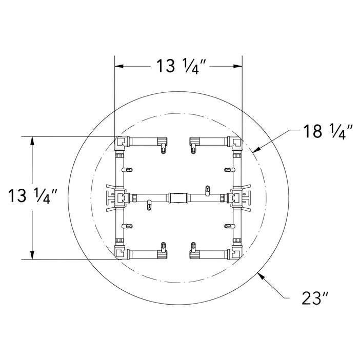 Warming Trends Crossfire UPK Universal Paver Kit For 26-28-Inch Circular Opening