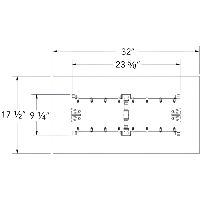 Warming Trends Crossfire UPK Universal Paver Kit For 17.5x32-20.5x35-Inch Rectangular Opening