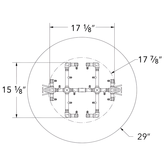 Warming Trends Crossfire UPK Universal Paver Kit For 29-31-Inch Circular Opening