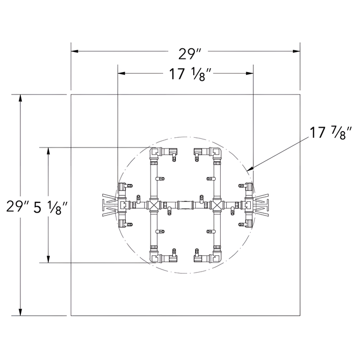 Warming Trends Crossfire UPK Universal Paver Kit For 29-31-Inch Square Opening