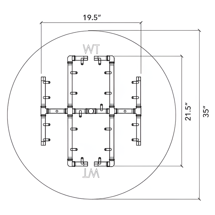 Warming Trends Crossfire UPK Universal Paver Kit For 35-37-Inch Circular Opening