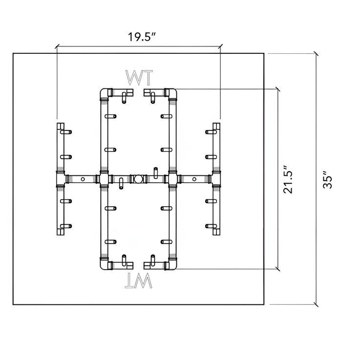 Warming Trends Crossfire UPK Universal Paver Kit For 35-37-Inch Square Opening