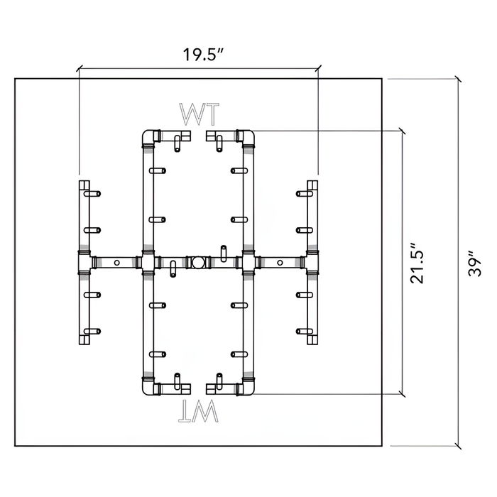 Warming Trends Crossfire UPK Universal Paver Kit For 39-41-Inch Square Opening