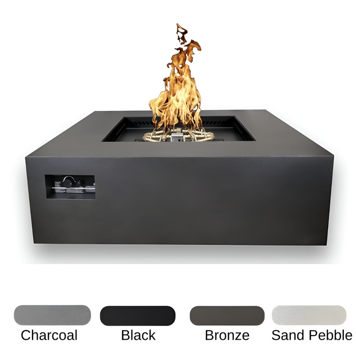 Warming Trends AON 40-Inch Square Gas Fire Table With 140K BTU Crossfire Brass Burner